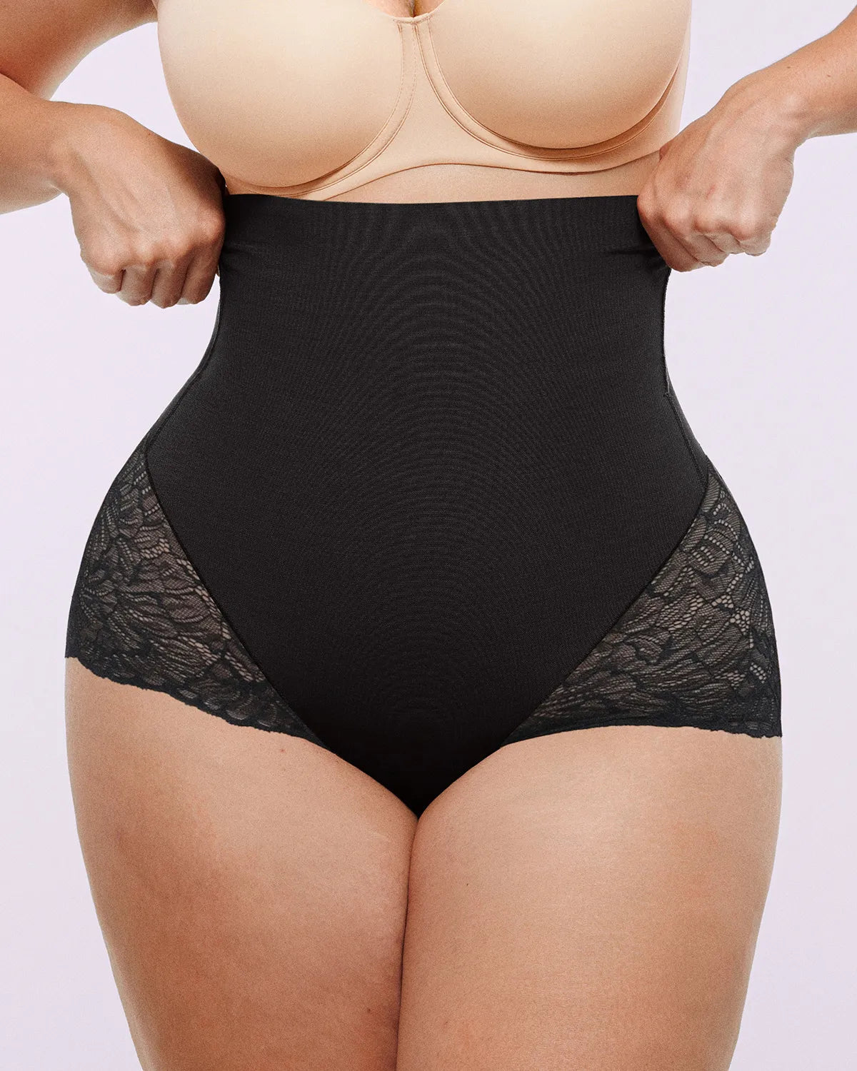 Bare Essentialsâ„?MeshSmoothâ„?High-Waisted  Sheer Lace Brief
