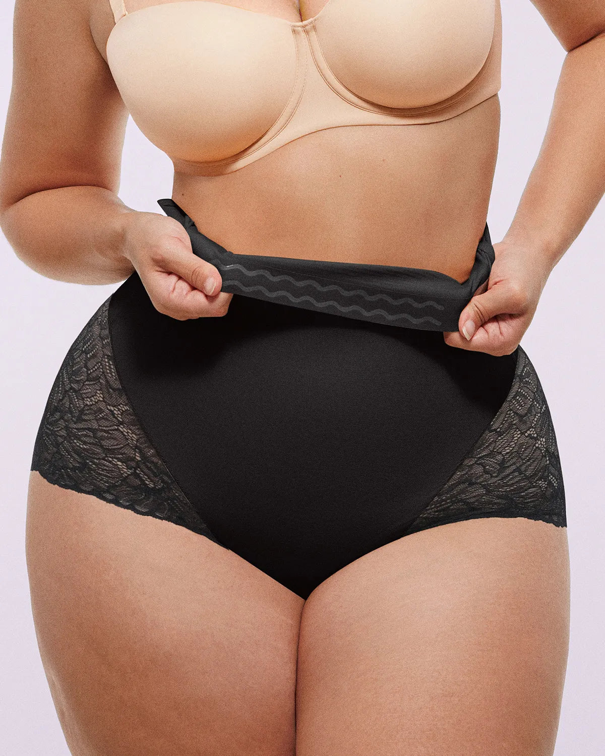 Bare Essentialsâ„?MeshSmoothâ„?High-Waisted  Sheer Lace Brief