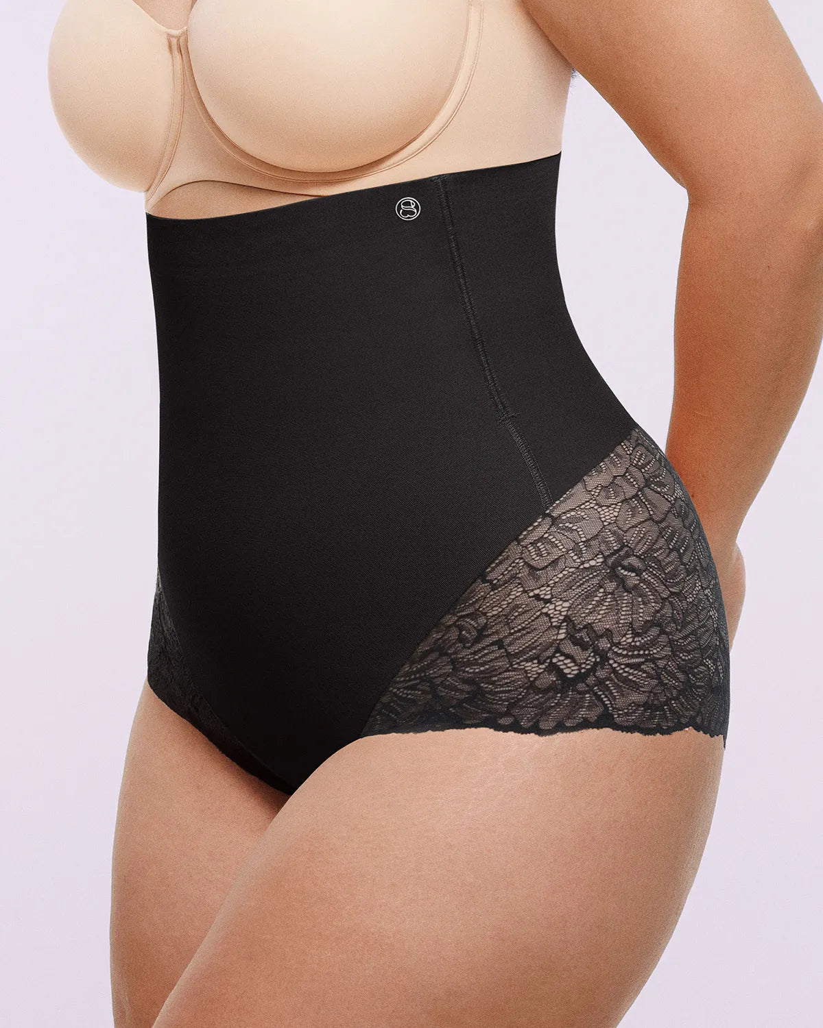 Bare Essentialsâ„?MeshSmoothâ„?High-Waisted  Sheer Lace Brief