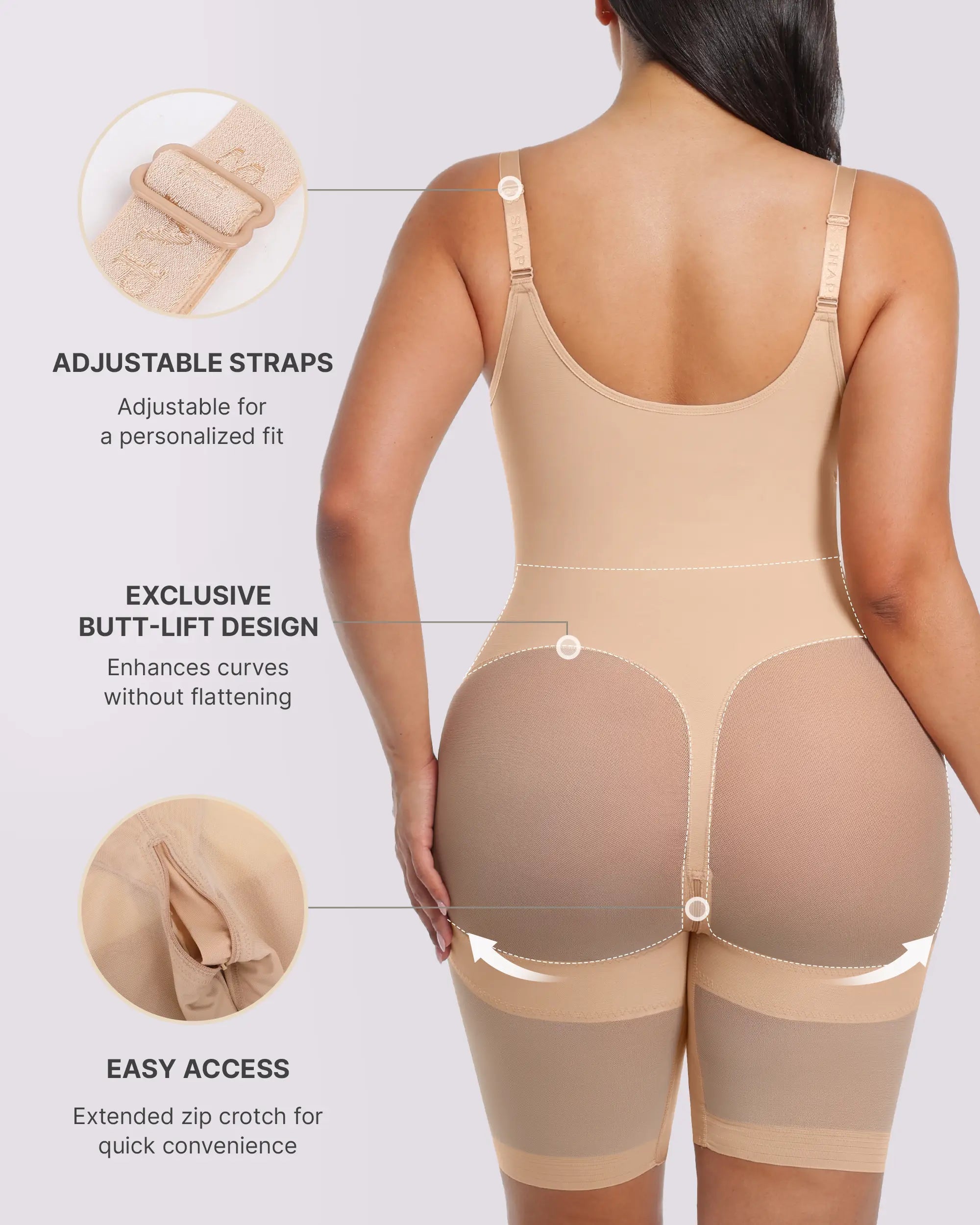 Bare Essentialsâ„?AirSlim® Hourglass Full Body Mid Thigh Bodysuit