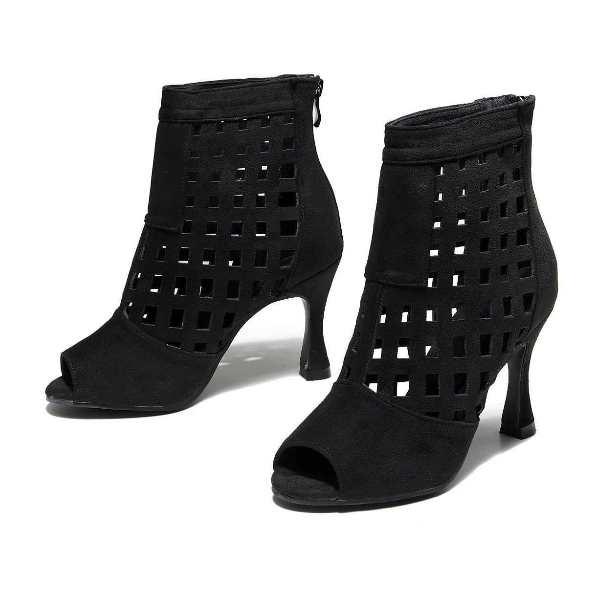 Women's Leatherette Customized Heel Rubber Sole Heels Dance Boots JazDancing Shoes