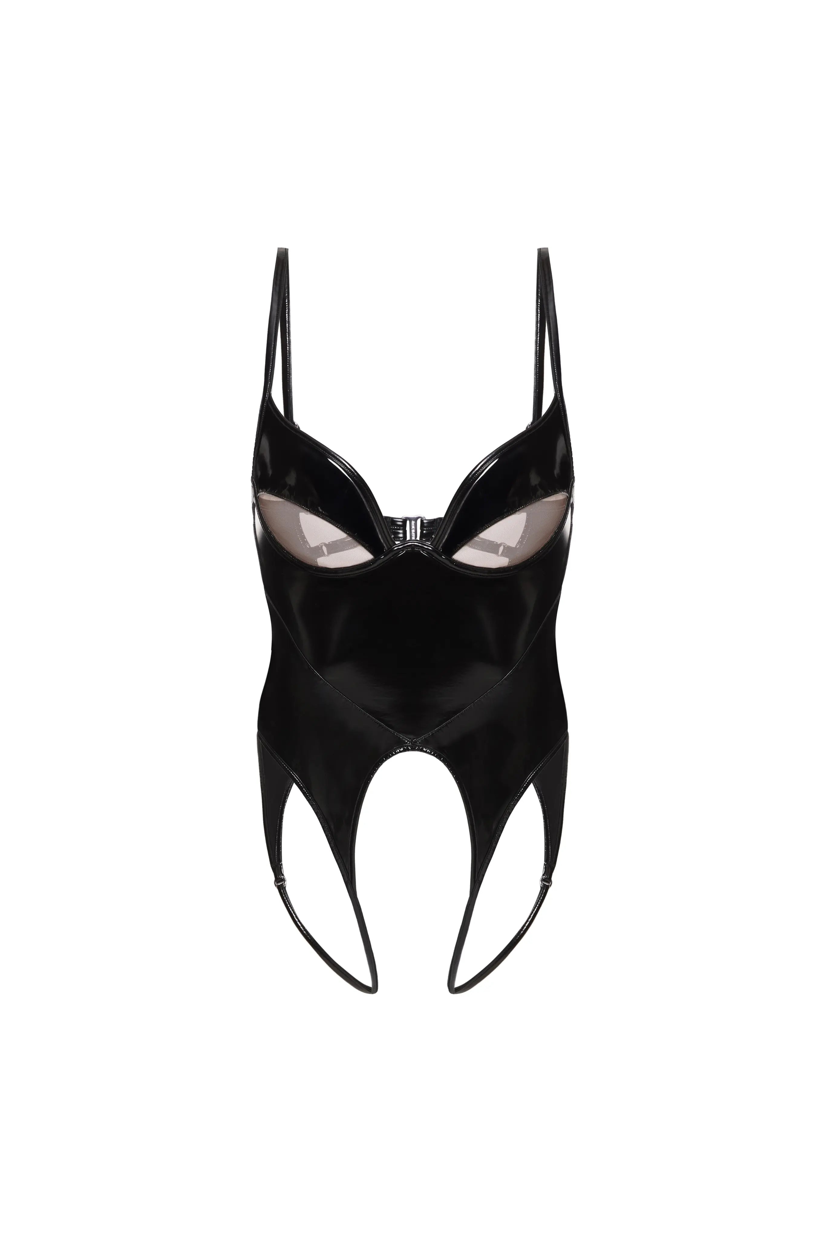 Blake Lacquer Crotchless Bodysuit