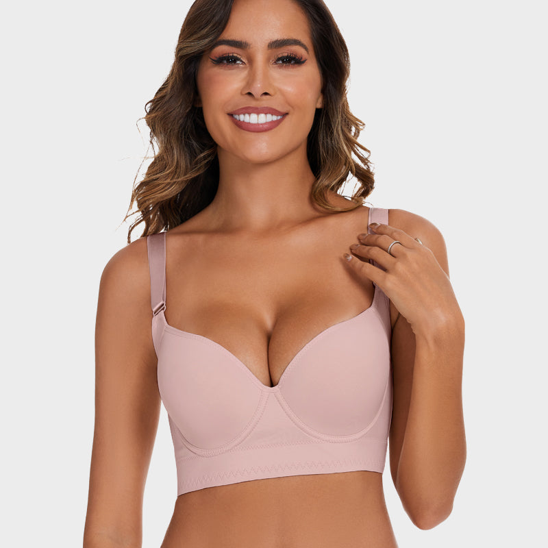 Push-Up Back Smoothing Bra-Brown (2 PACK)