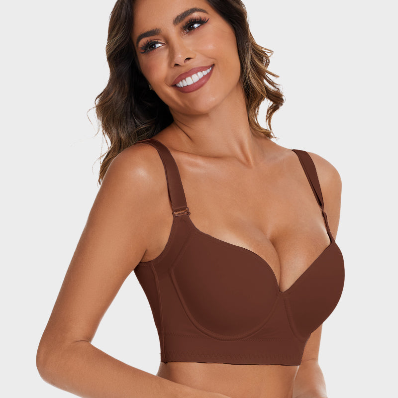 Full-Coverage Back Smoothing Bra-White
