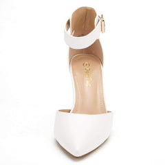 Women's Closed Toe Ankle Strap Heels