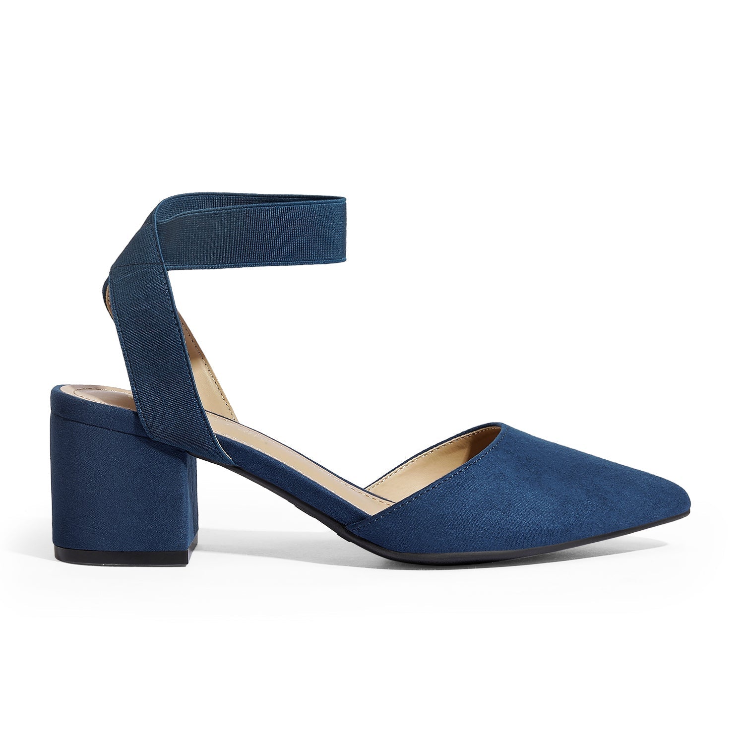 Pointed Toe Pumps with Ankle Strap