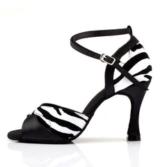 Women's Satin Customized Heel Latin Shoes Salsa Shoes Ballroom Dance Shoes