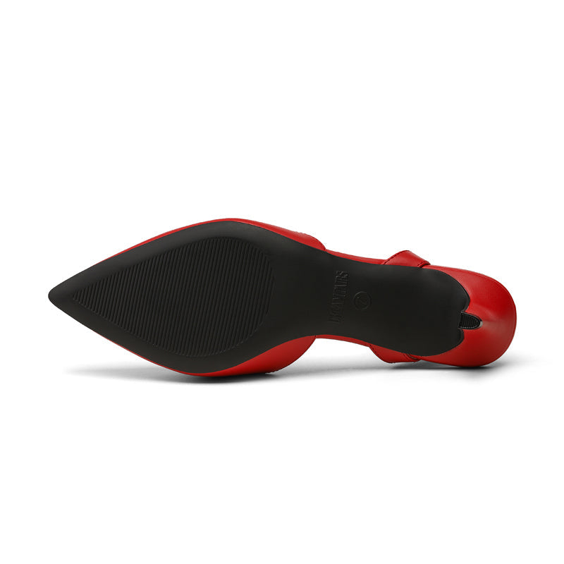 Ankle Strap Low Heel Pumps