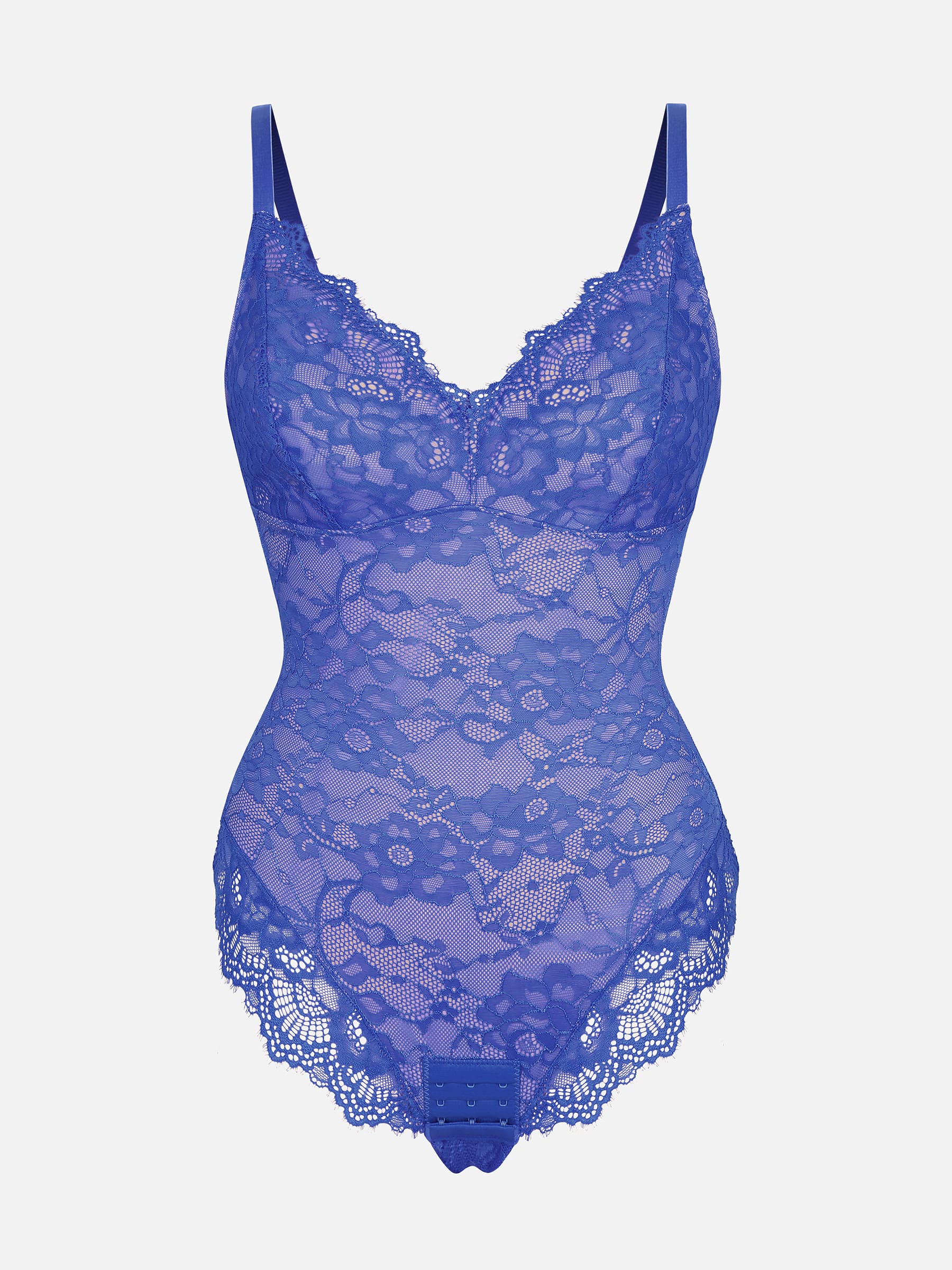 Feelingirl Lace V Neck Full Bodysuit Shapewear