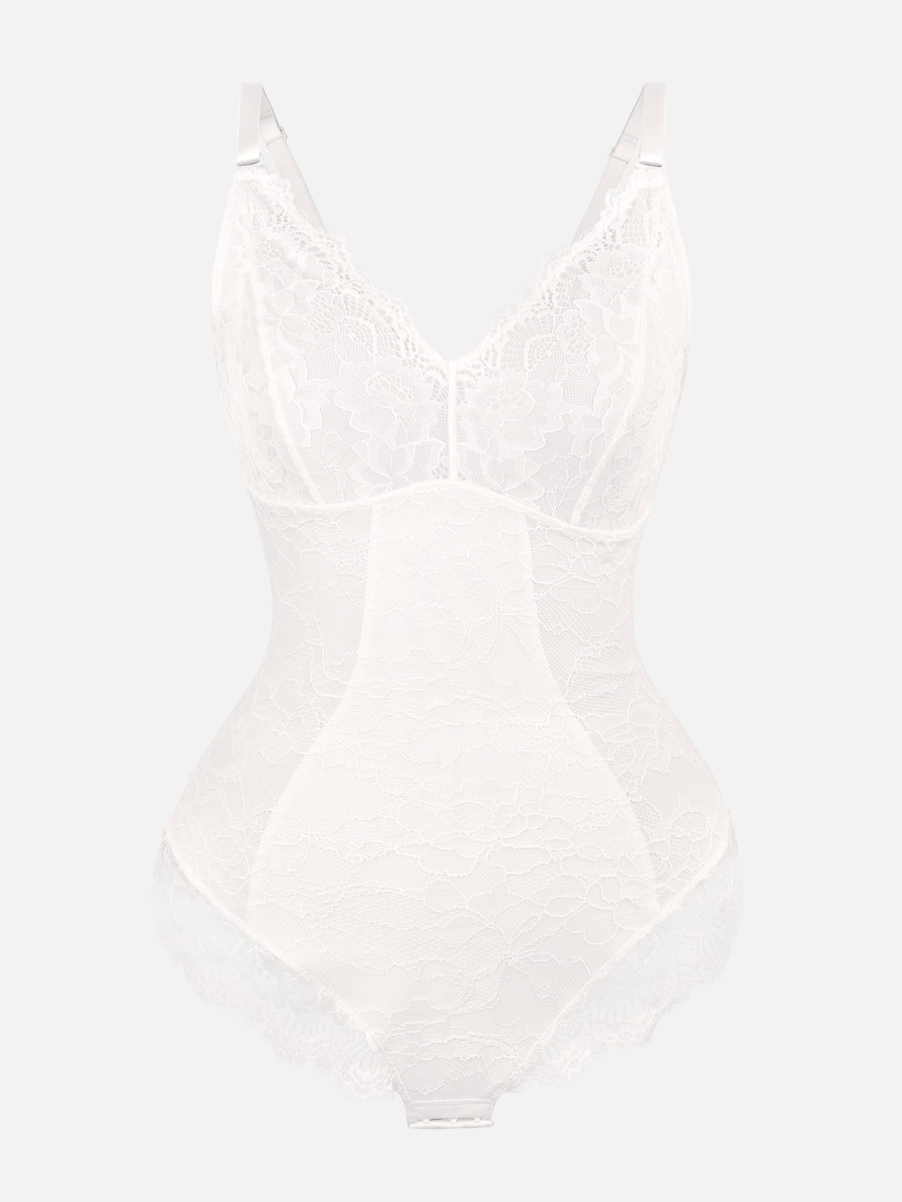 Lace V Neck Full Bodysuit