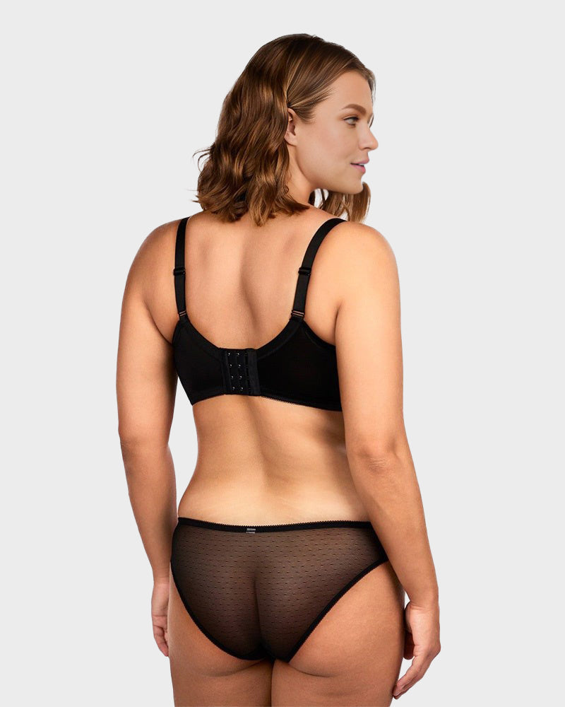 Full Coverage Lace Minimizer Bra - Petal-Coffee