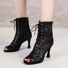 Women's Leatherette Customized Heel Heels Dance Boots JazSalsa Dancing Shoes
