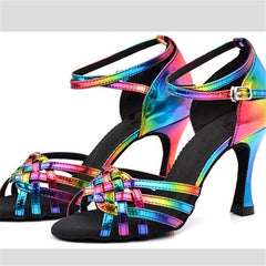 Women's PU Customized Heel Latin Shoes Salsa Shoes Ballroom Dance Shoes