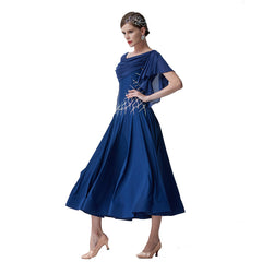 YUN Customisable-Women's Batwing Sleeve DiamonCostume Dress For Ballroom Dancing standard/Smooth Dress