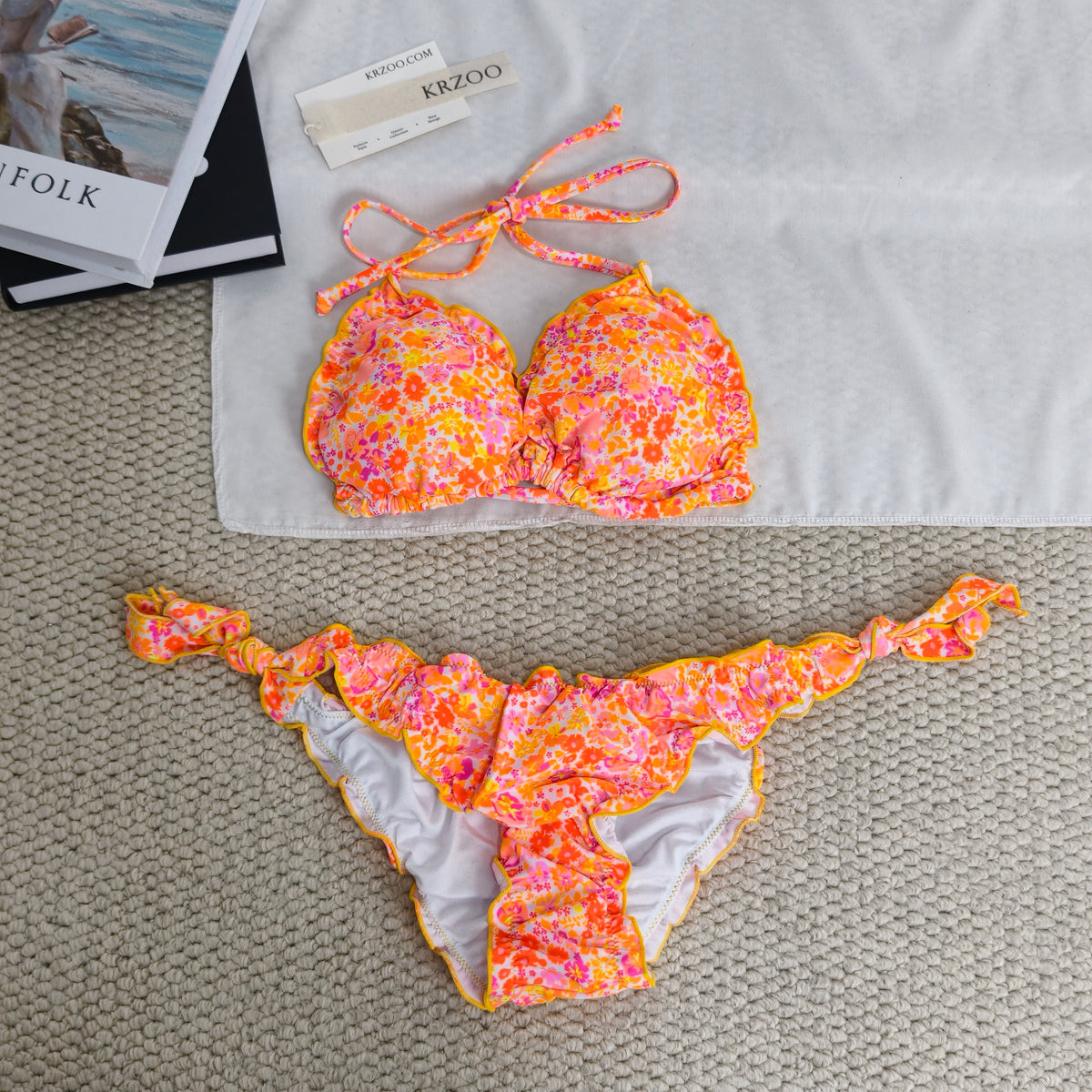 Floral swimsuit two-piece swimsuit