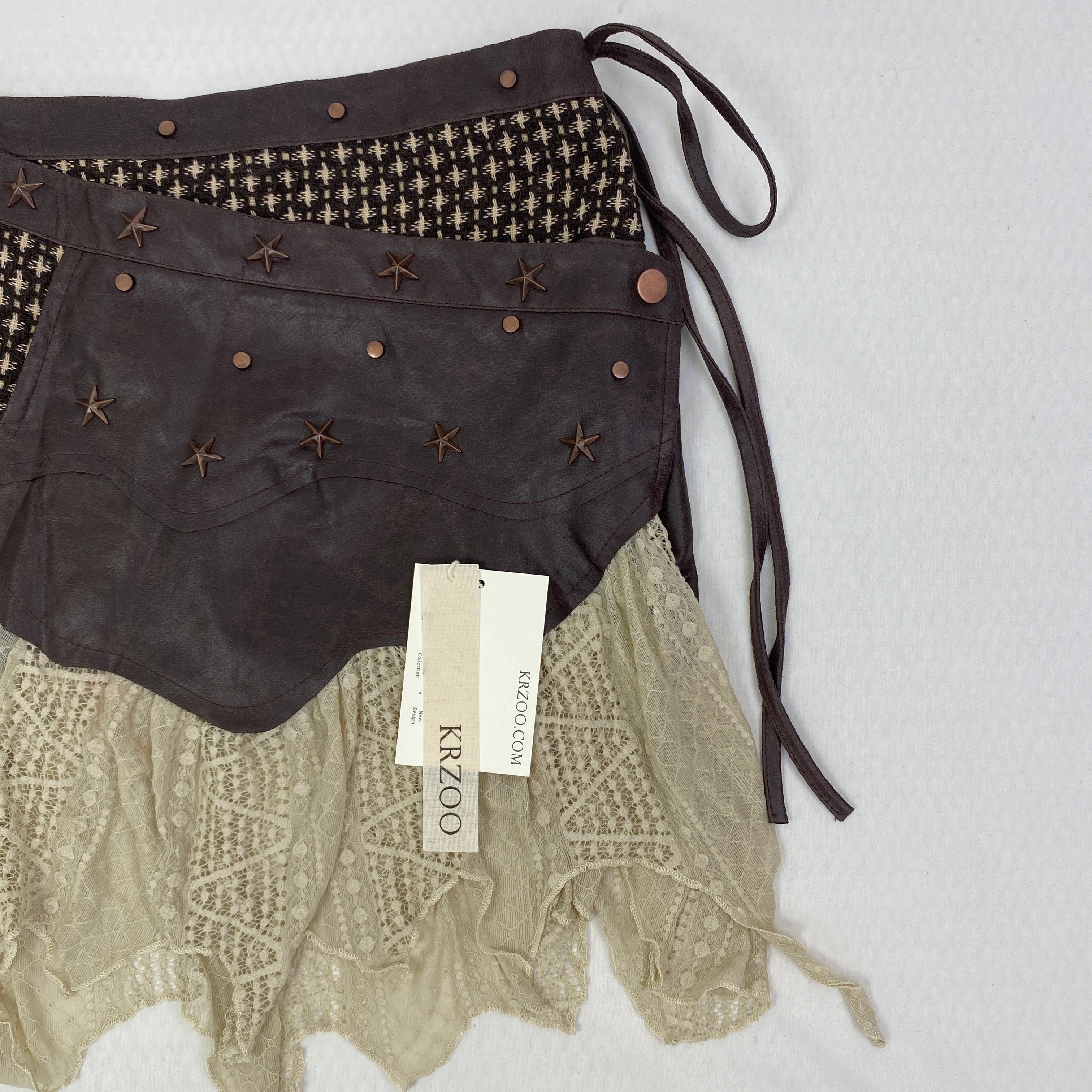 Patchwork color-matched irregular half-length skirt