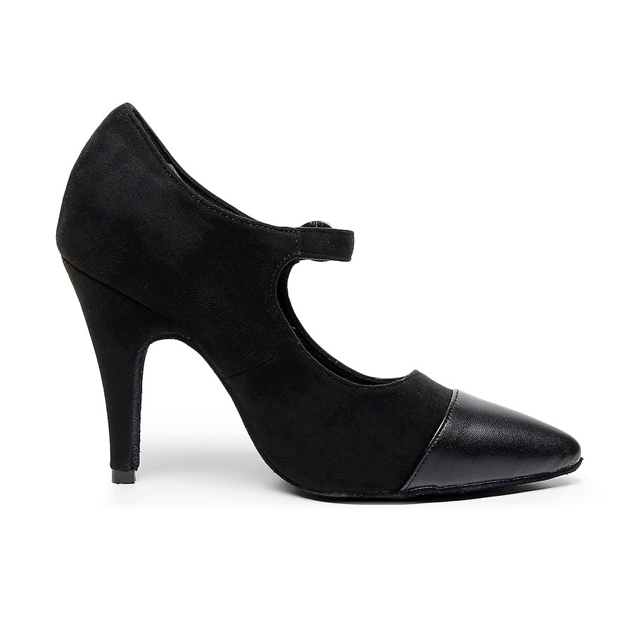 Women's 10cm Heel Velvet Dance Heels Ballroom Dance Shoes