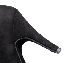 Women's 10cm Heel Velvet Dance Heels Ballroom Dance Shoes