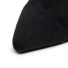 Women's 10cm Heel Velvet Dance Heels Ballroom Dance Shoes