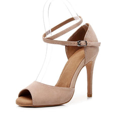 Women's Suede 10.5cm Heel Latin Shoes Salsa Shoes Ballroom Dance Shoes Dance Heels