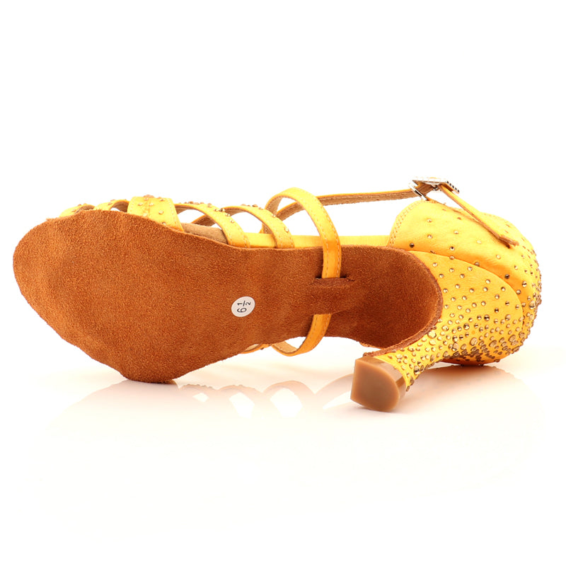Women's Satin Customized Heel Latin Shoes Salsa Shoes Latin Shoes Salsa Shoes Ballroom Dance Shoes