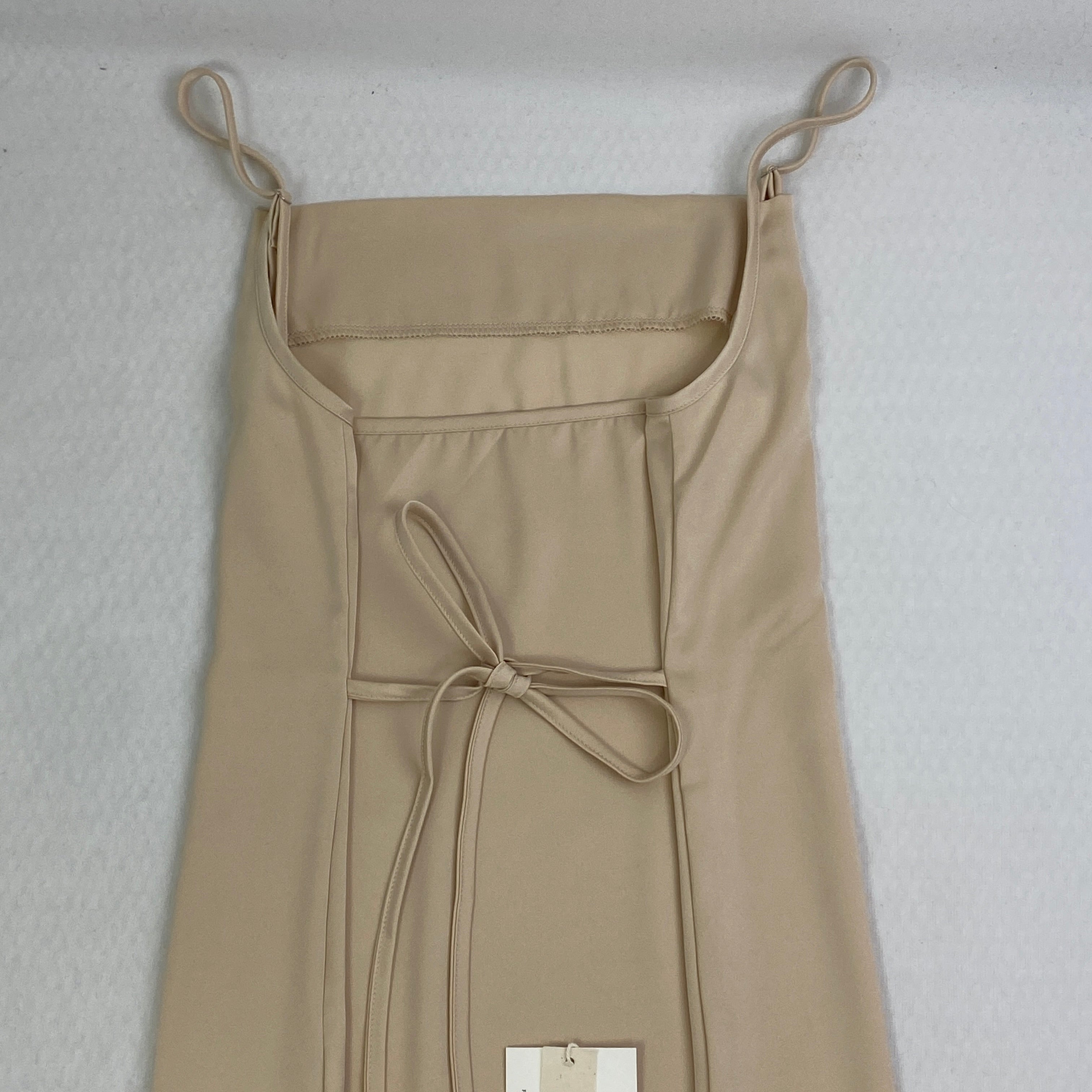 Silk ribbon halter dress