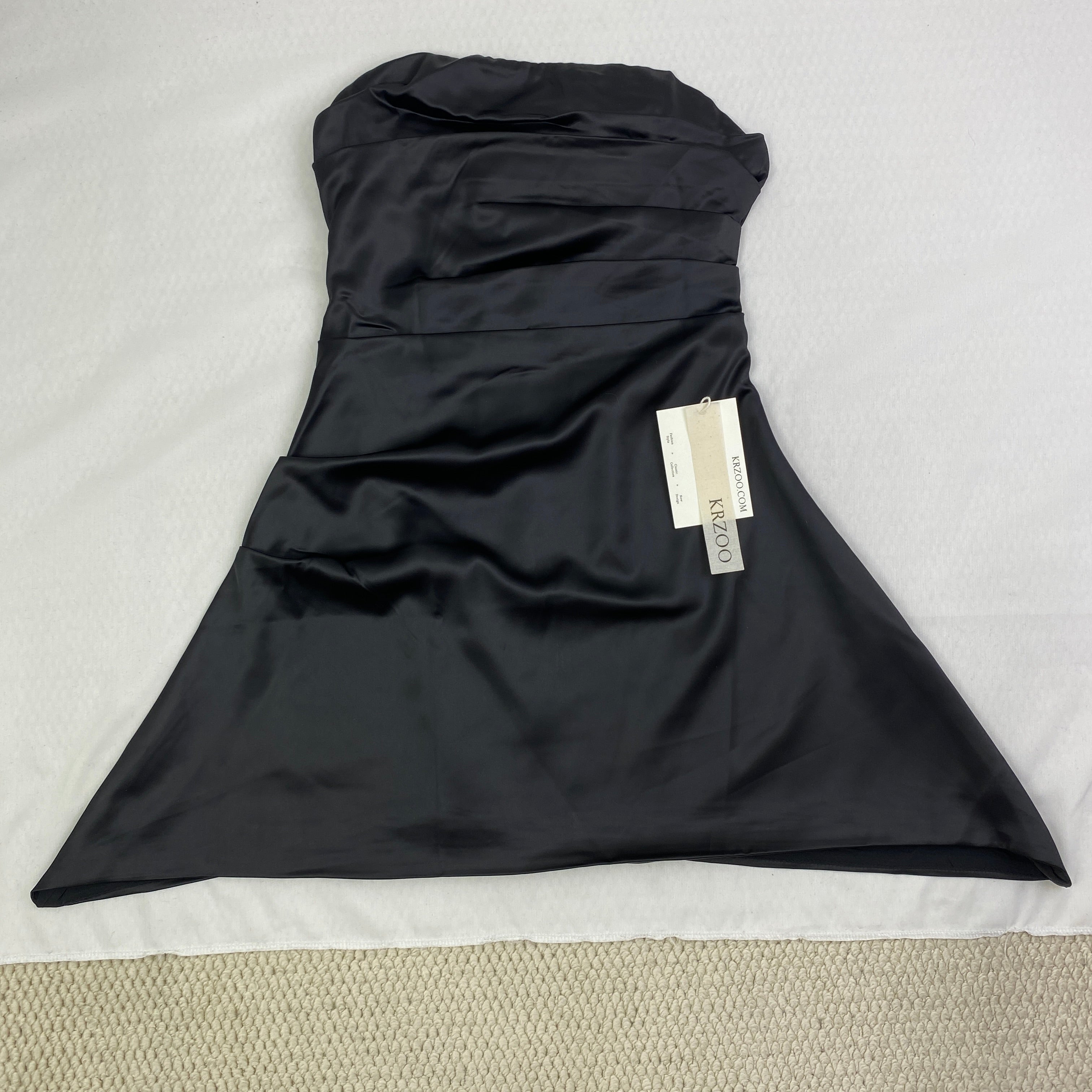 Off-the-shoulder double-layer irregular dress