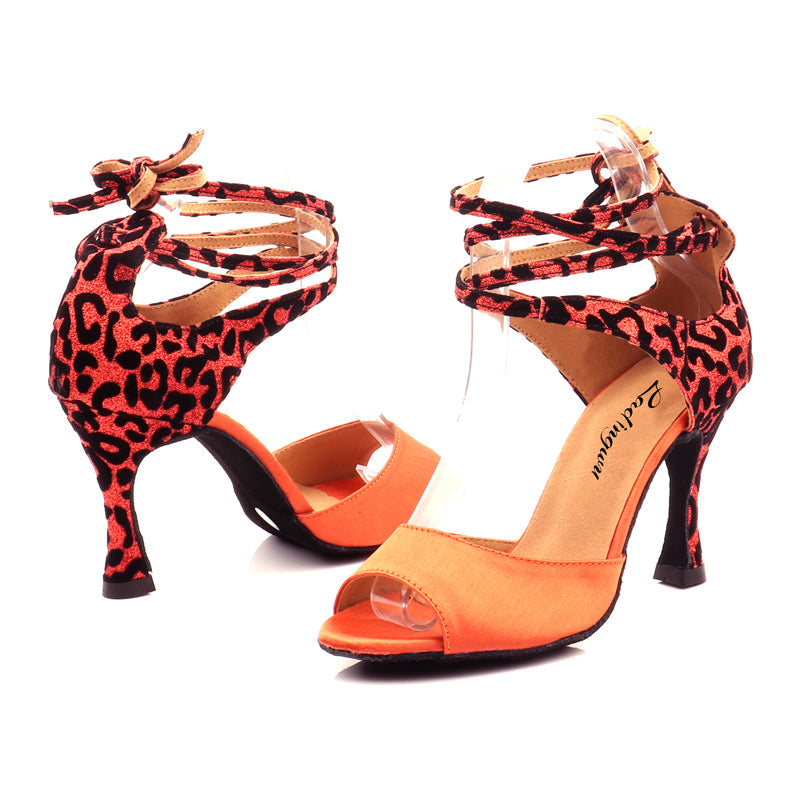 Women's Satin Customized Heel Latin Shoes Salsa Shoes Ballroom Dance Shoes