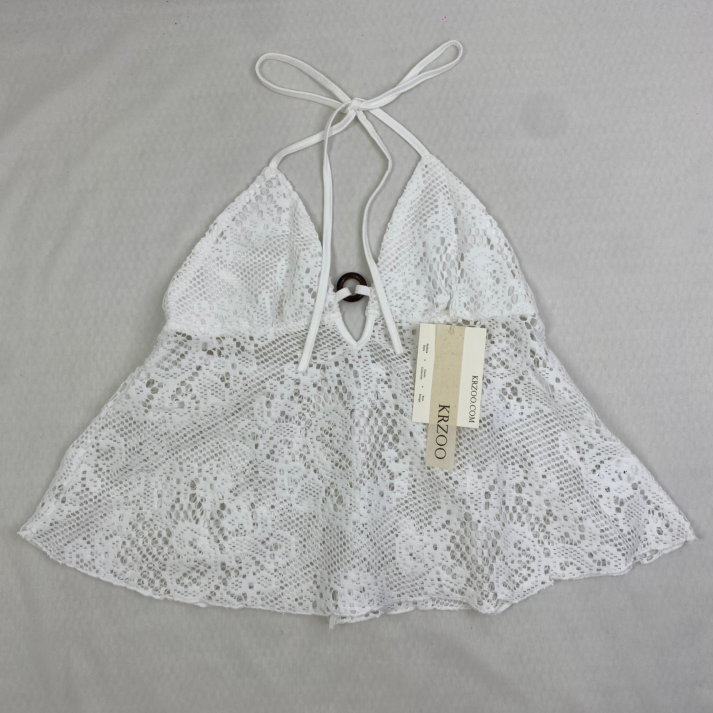 Hollowed-out lace circular strap