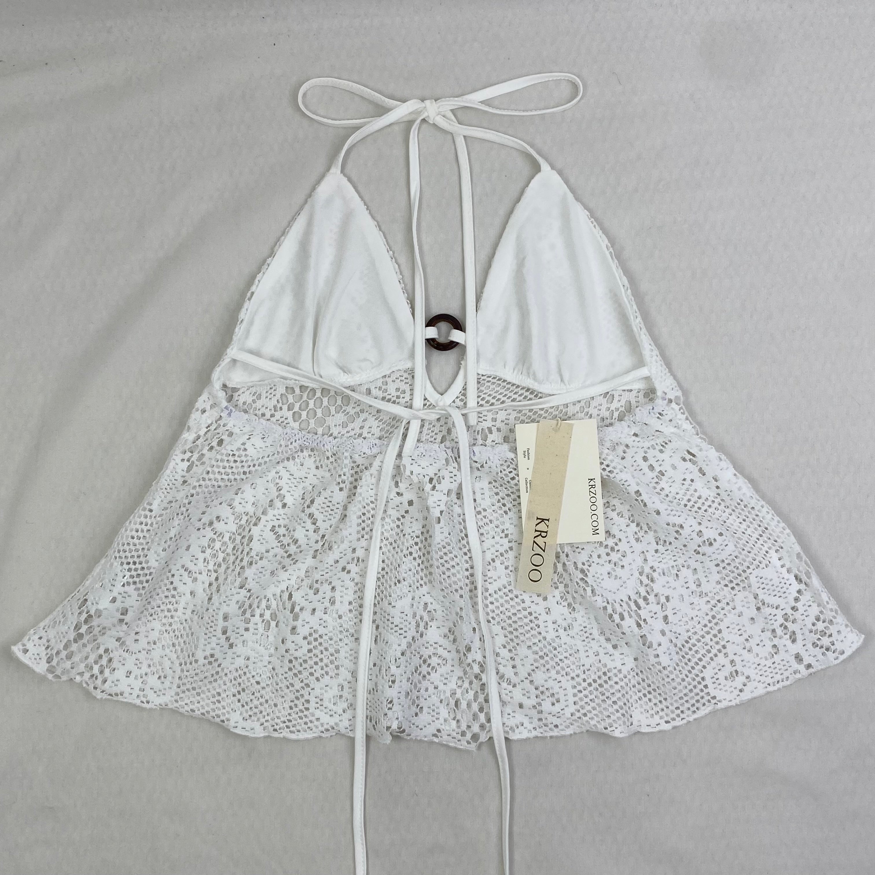 Hollowed-out lace circular strap