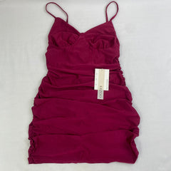 Low-neck pleated dress