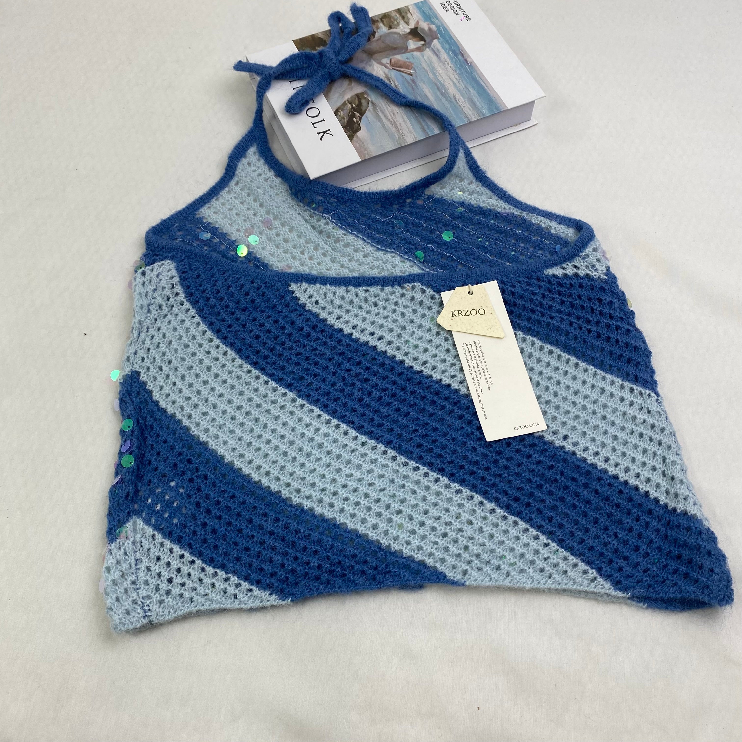 Contrasting color sequin camisole