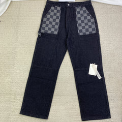 Striped wide-leg high street trousers