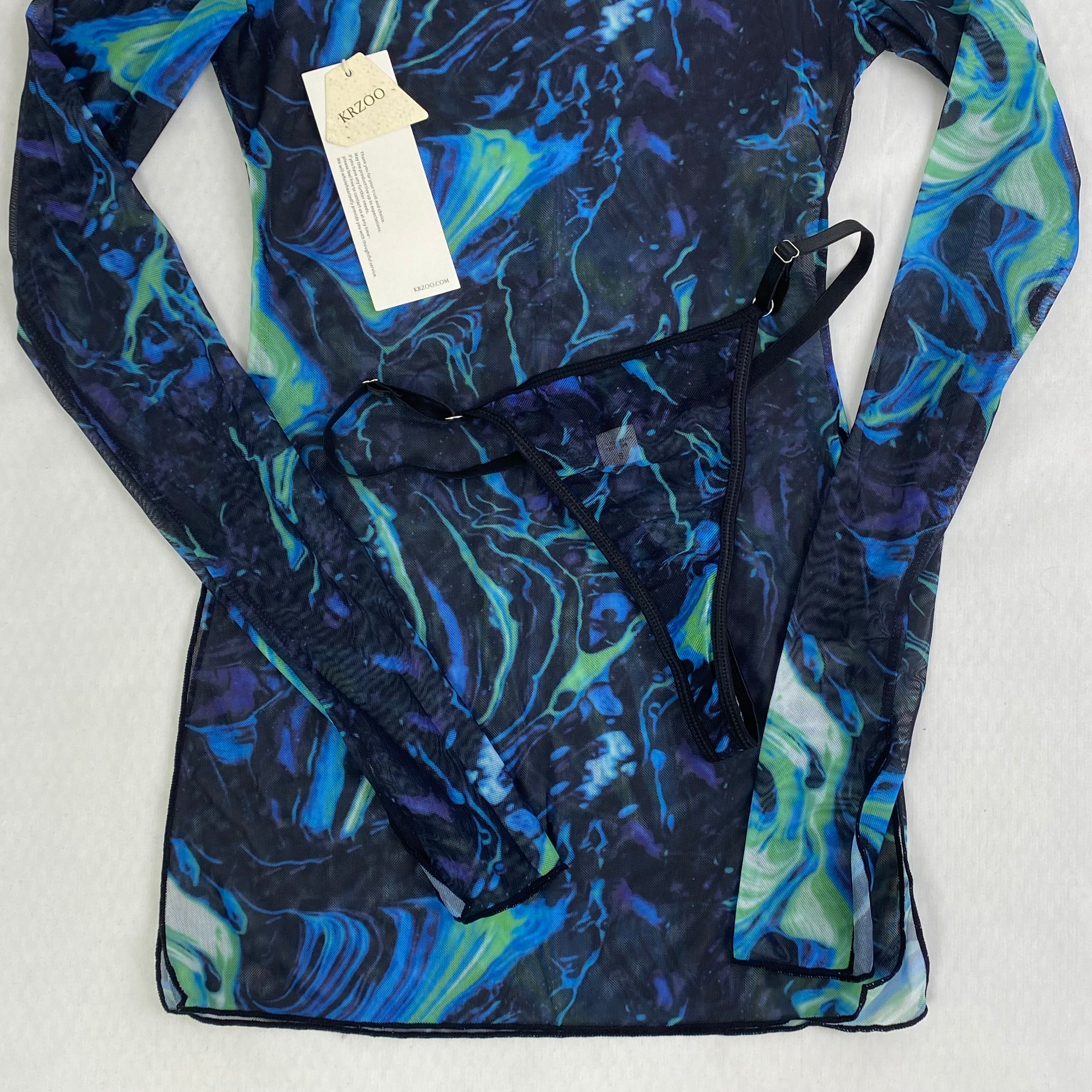Dyed long-sleeved two-piece dress