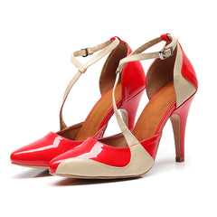 Women's 10cm Heel Microsuede Dance Heels Ballroom Dance Shoes