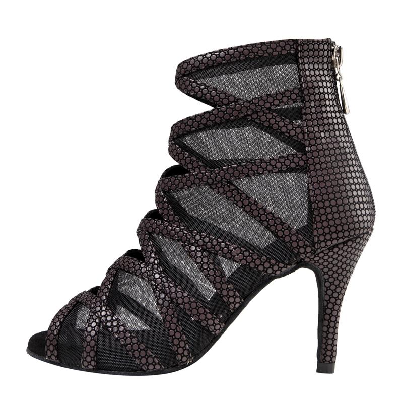 Women's Lace Customized Heel Salsa JazDance Shoes Heels Dance Boots