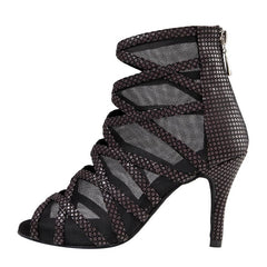 Women's Lace Customized Heel Salsa JazDance Shoes Heels Dance Boots