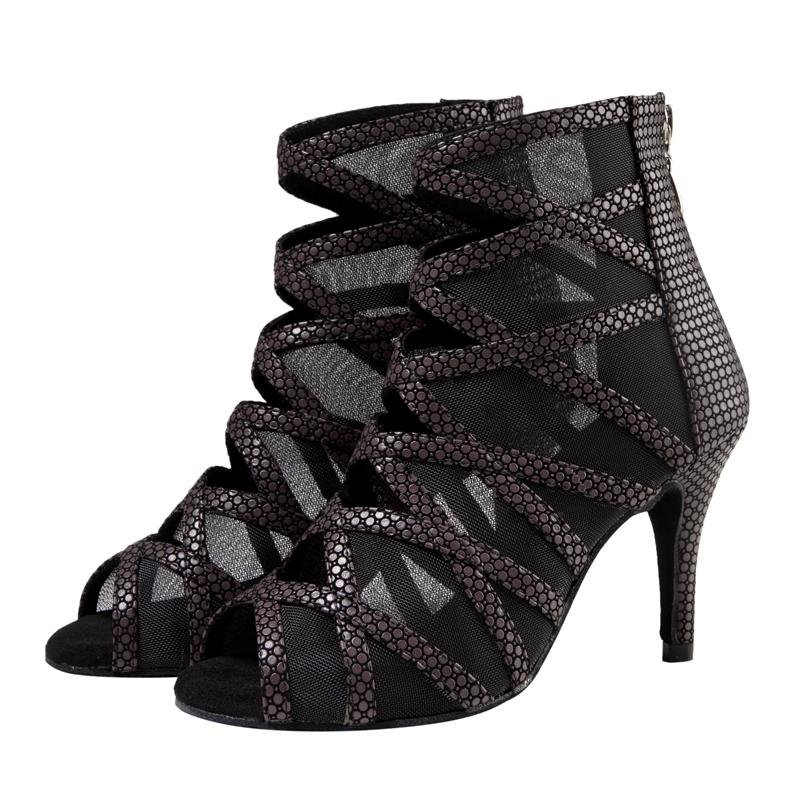 Women's Lace Customized Heel Salsa JazDance Shoes Heels Dance Boots