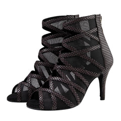 Women's Lace Customized Heel Salsa JazDance Shoes Heels Dance Boots