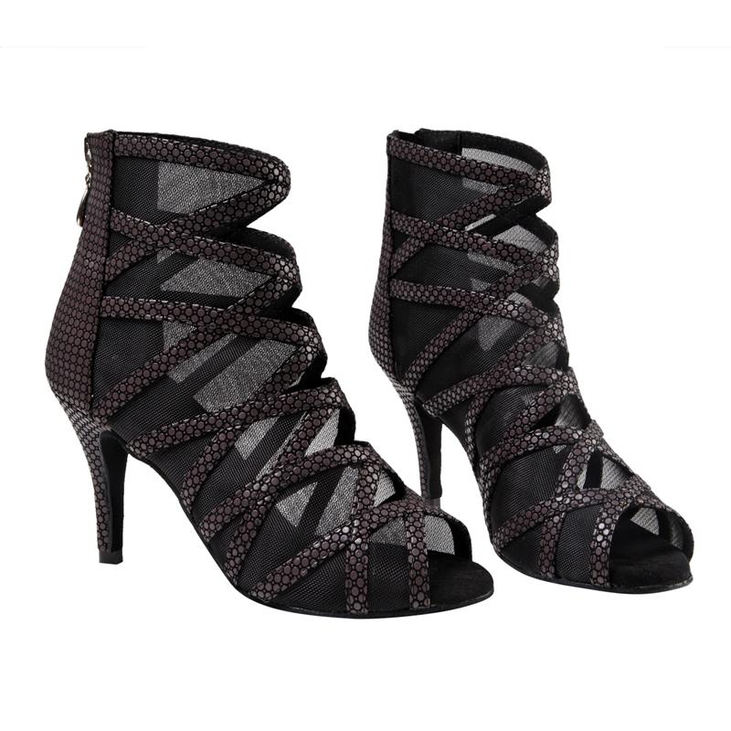 Women's Lace Customized Heel Salsa JazDance Shoes Heels Dance Boots