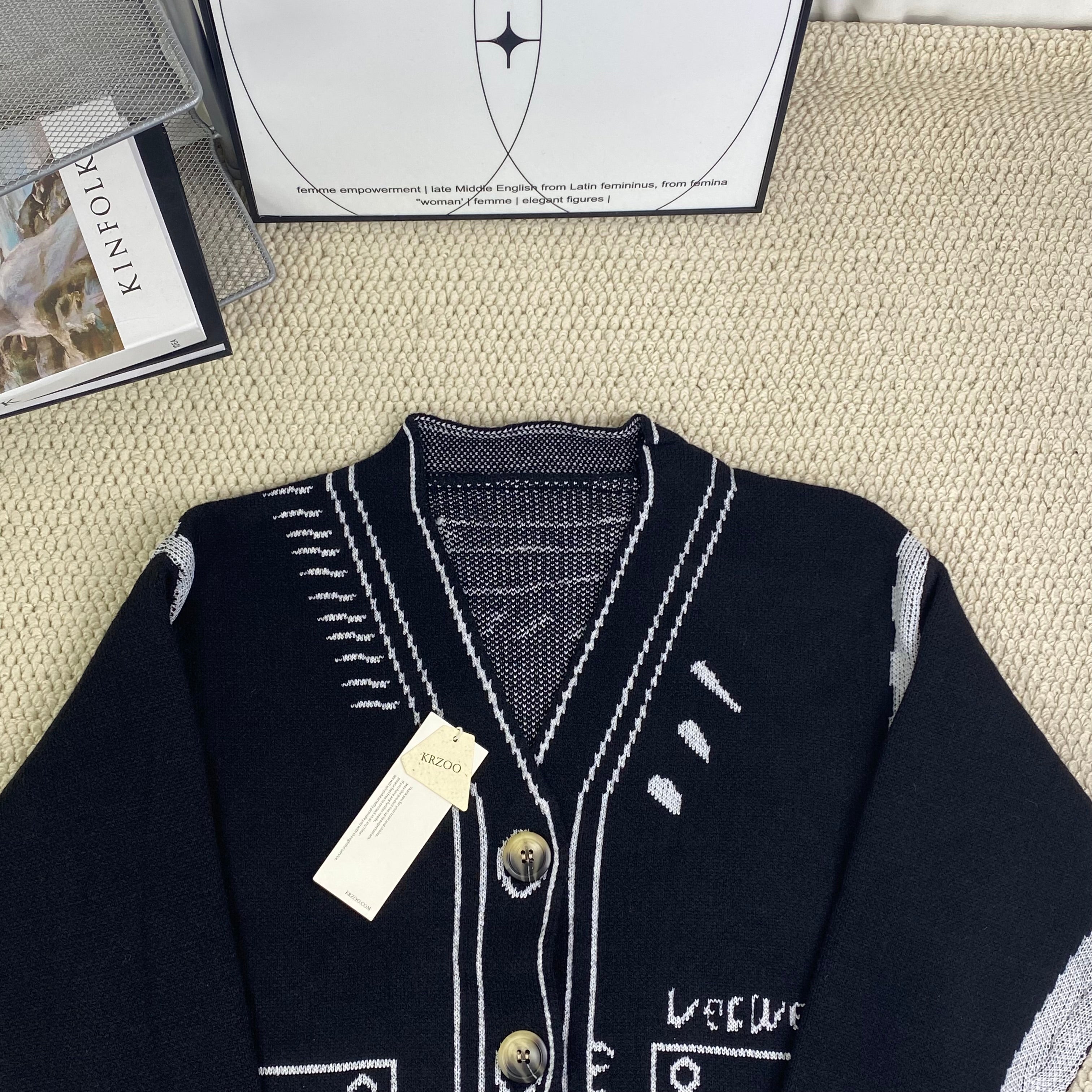 Cardigan sweater knitted coat