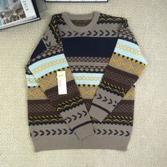 Knitted sweater with jacquard pattern
