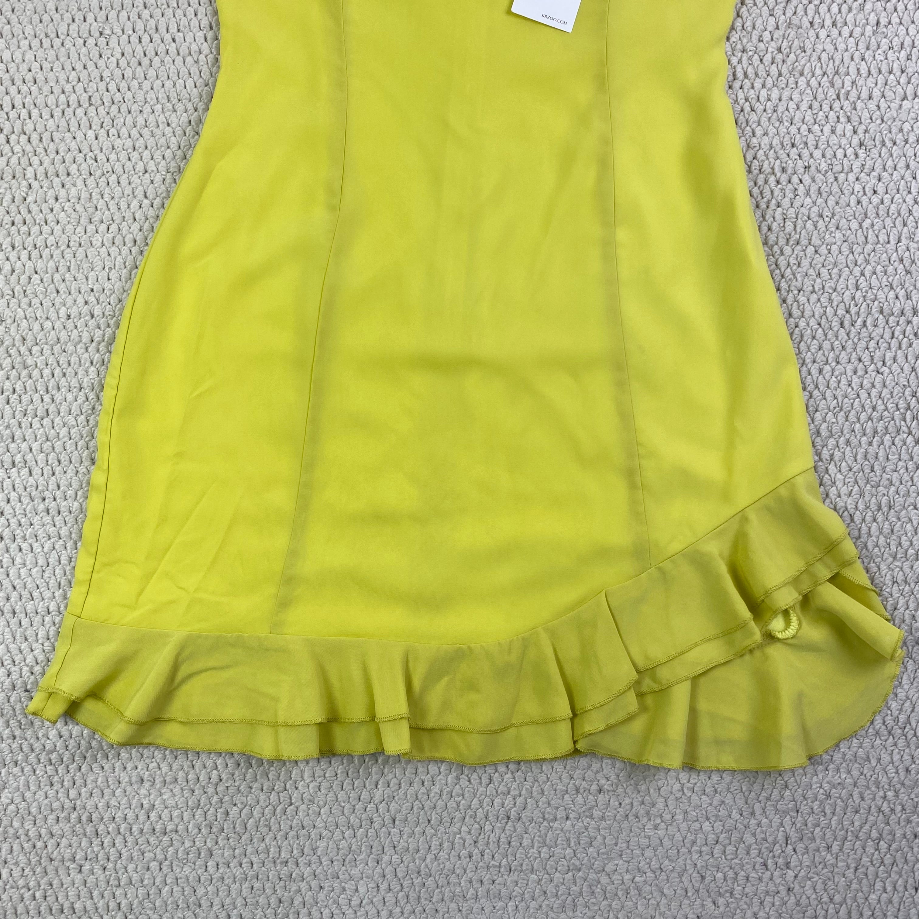 Neck-wrap polyester creased dress
