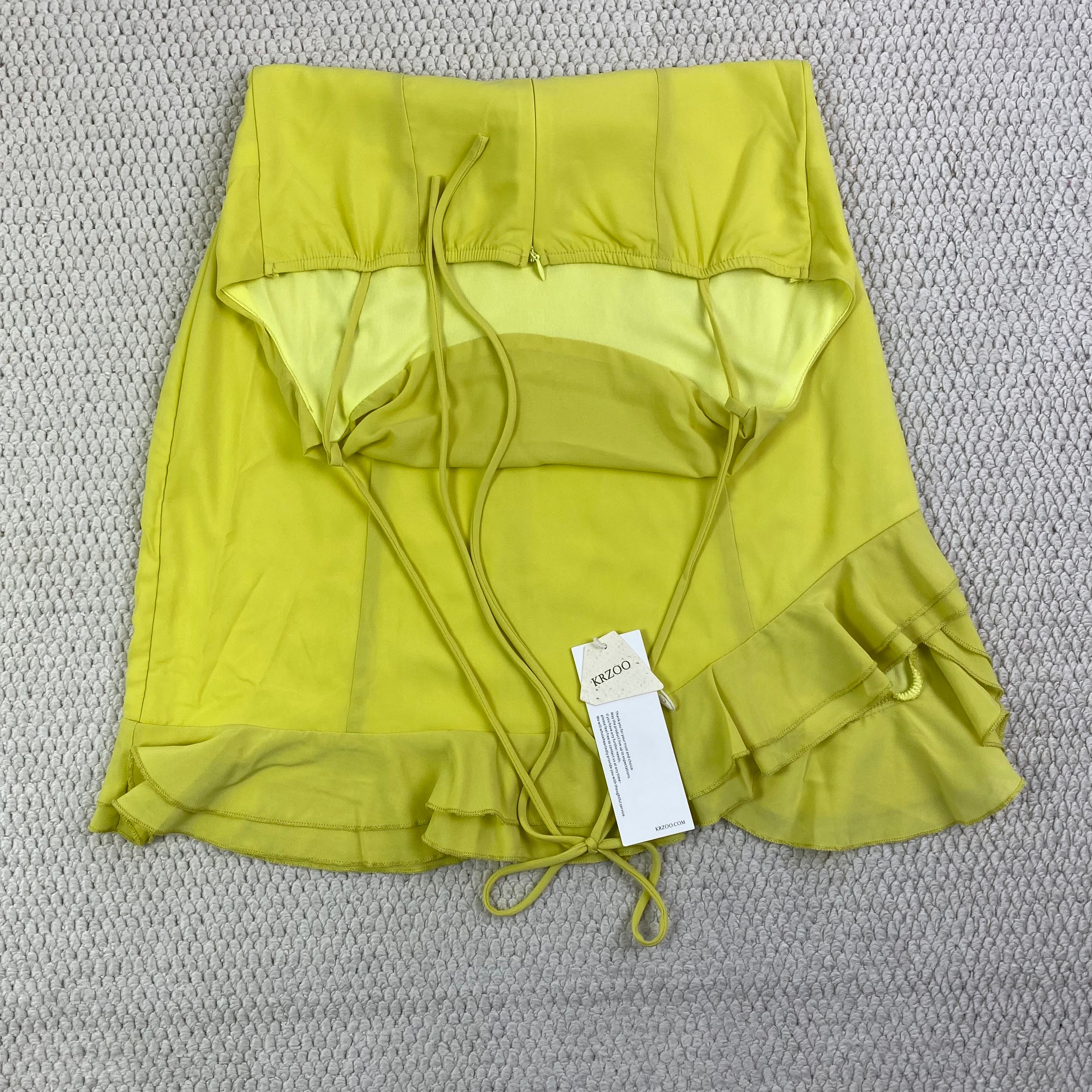 Neck-wrap polyester creased dress