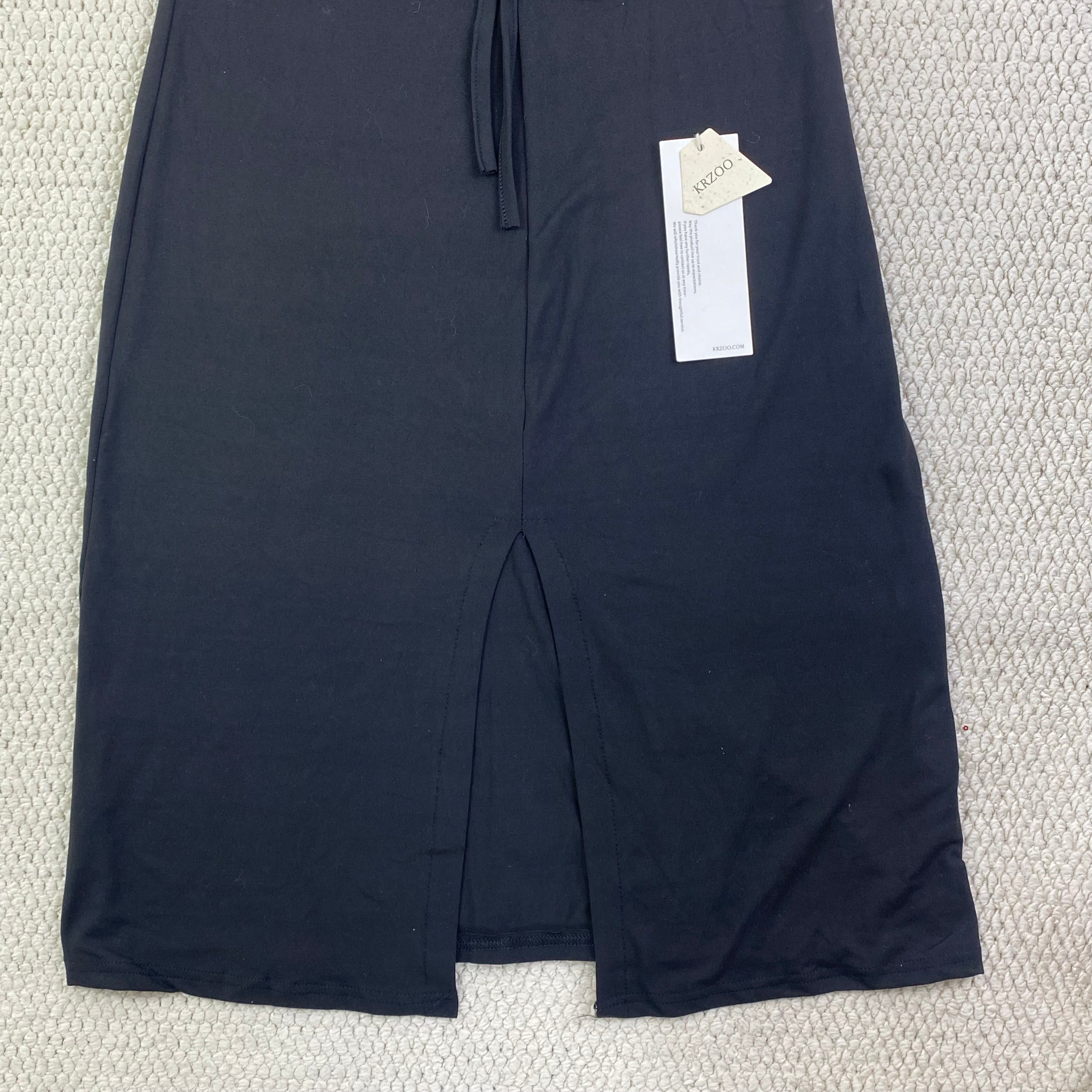 V-neck drawstring ruffled dress