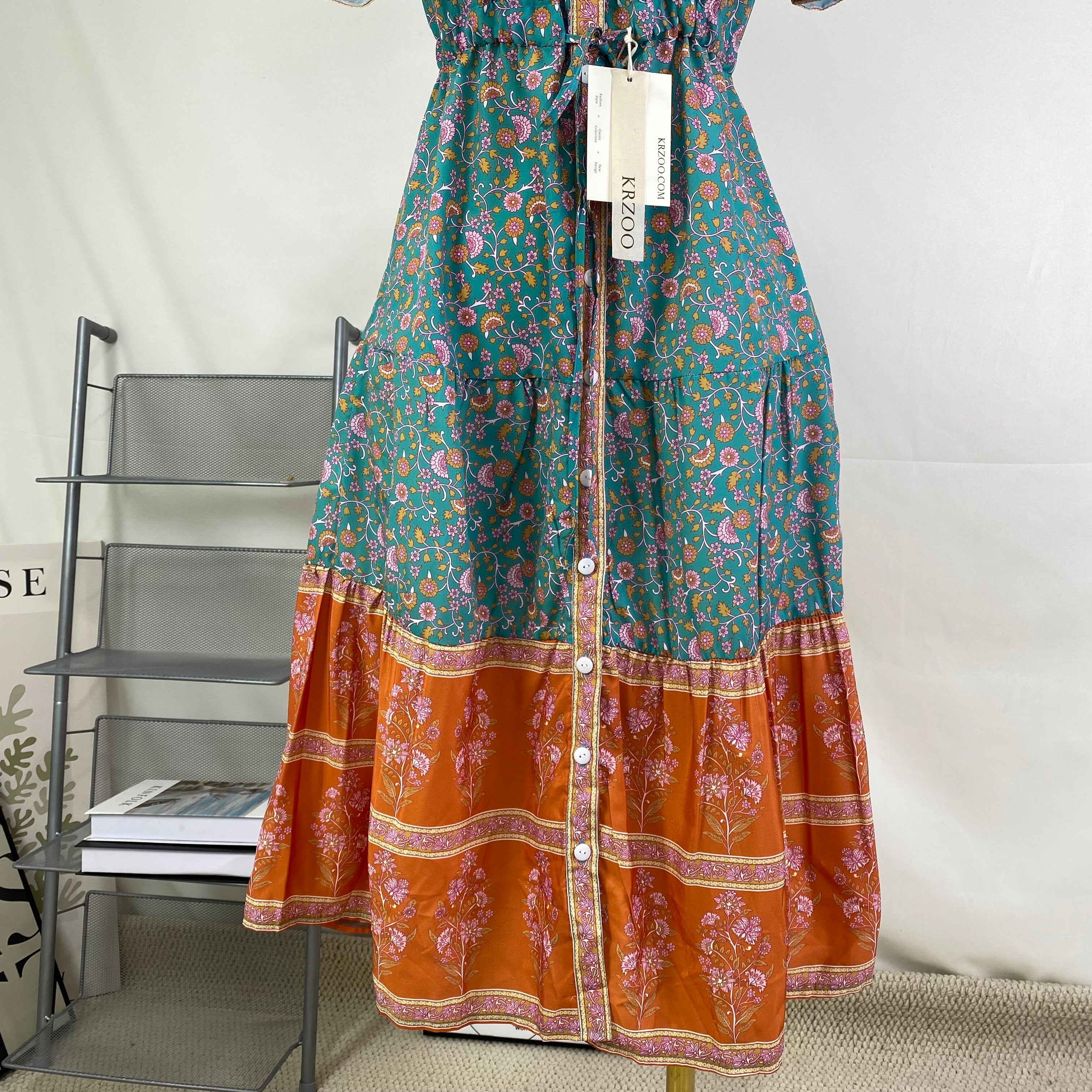 Bohemian printed long dress