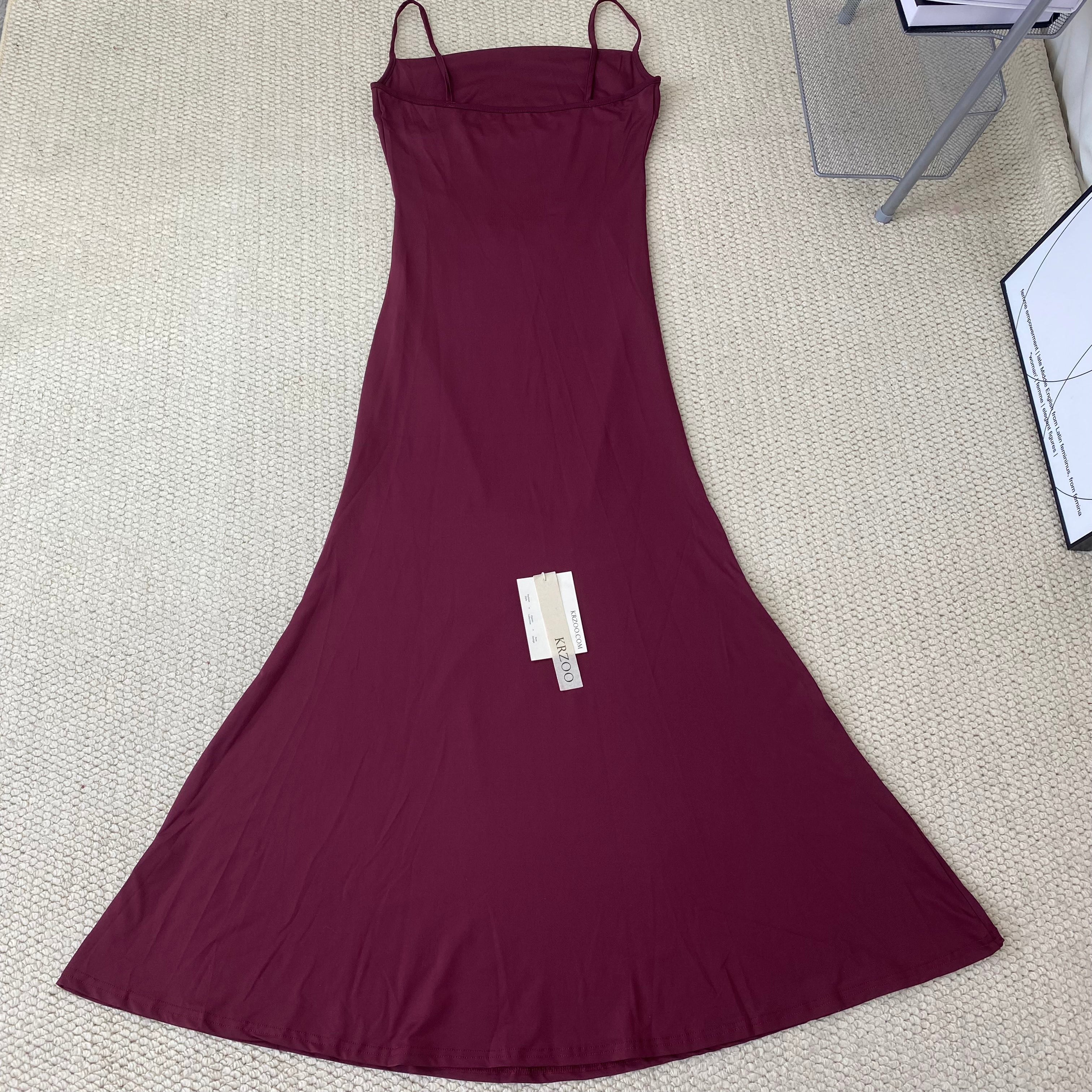 Ruffled waist bagging A-line fish-tail dress