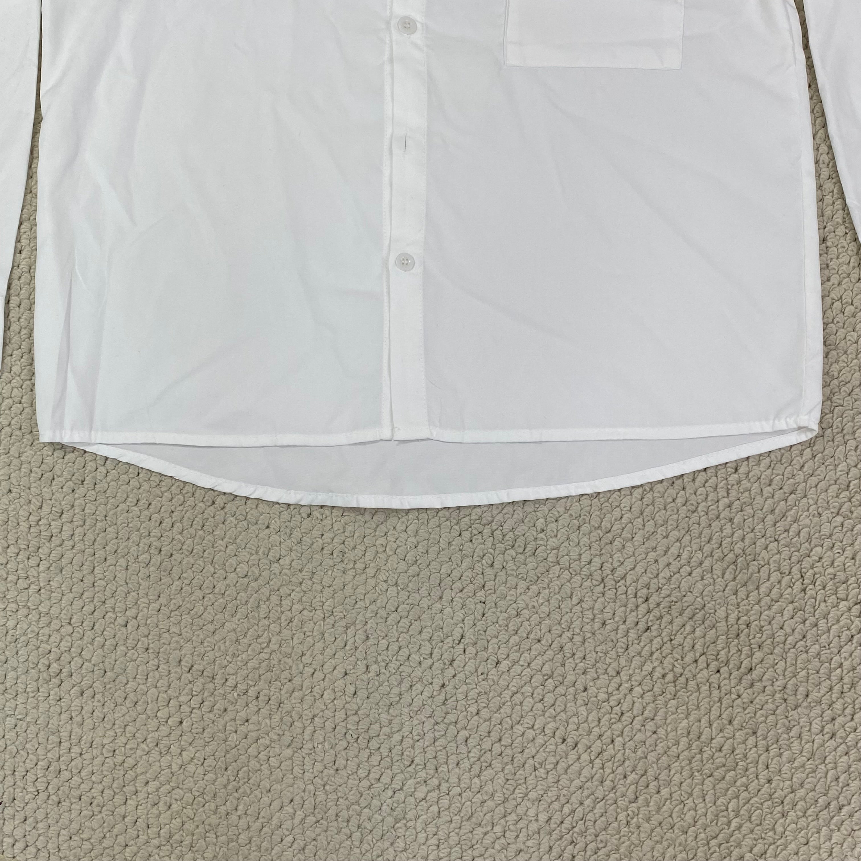 Pure-color long-sleeved shirt
