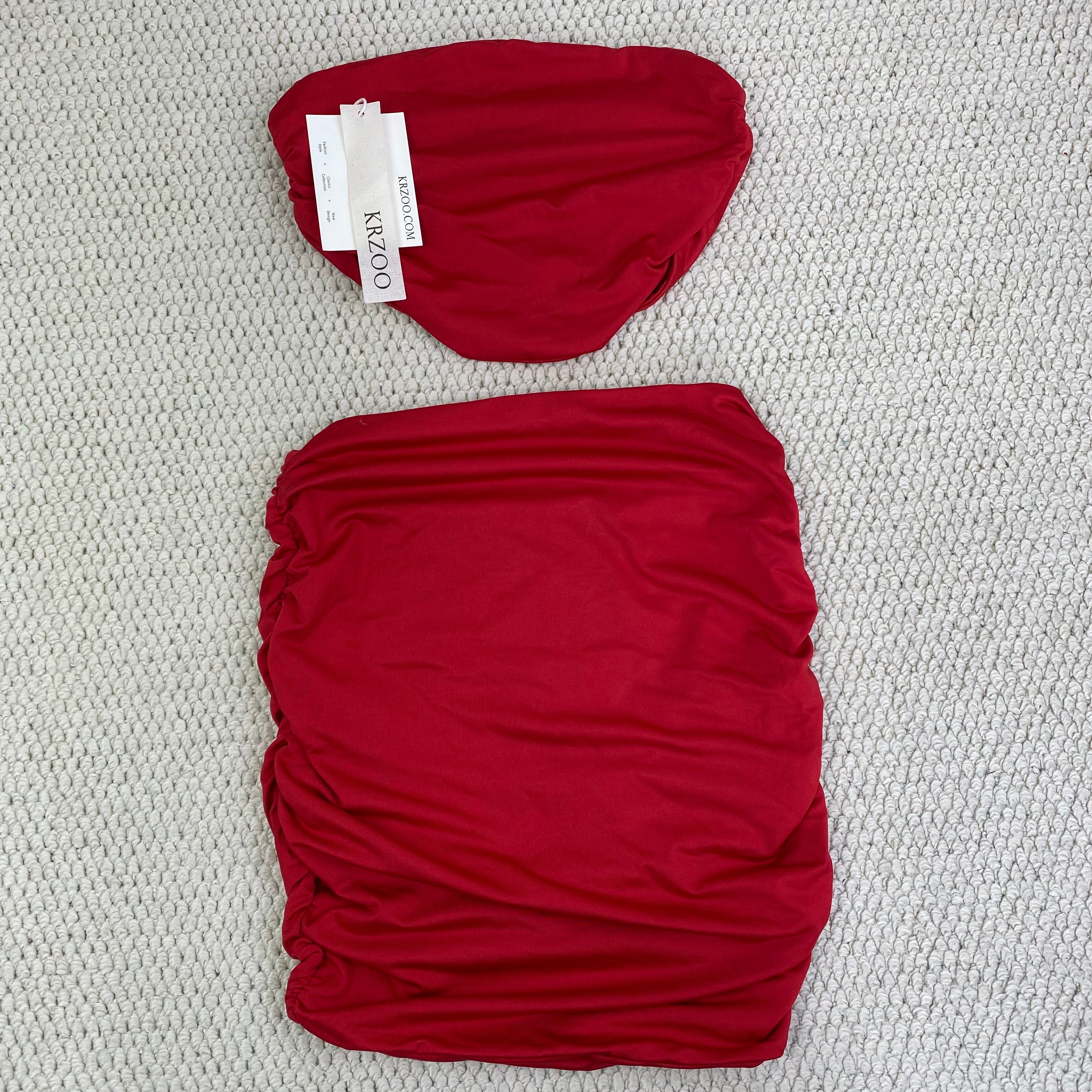 Wrap-around A-line skirt set