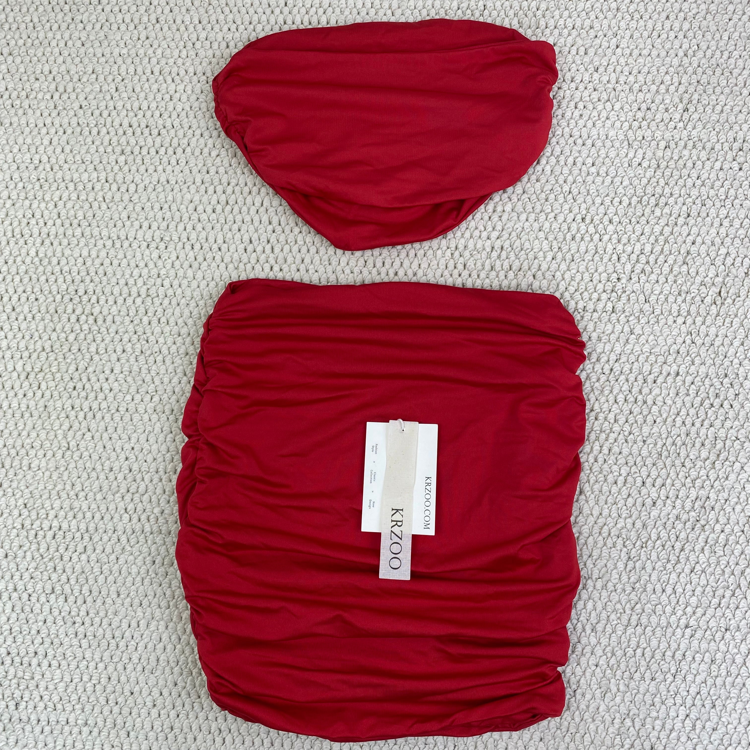 Wrap-around A-line skirt set